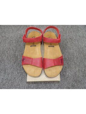 Red Women's Two-Strap Comfort Sandals
